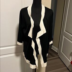 Black and white lightweight cardigan